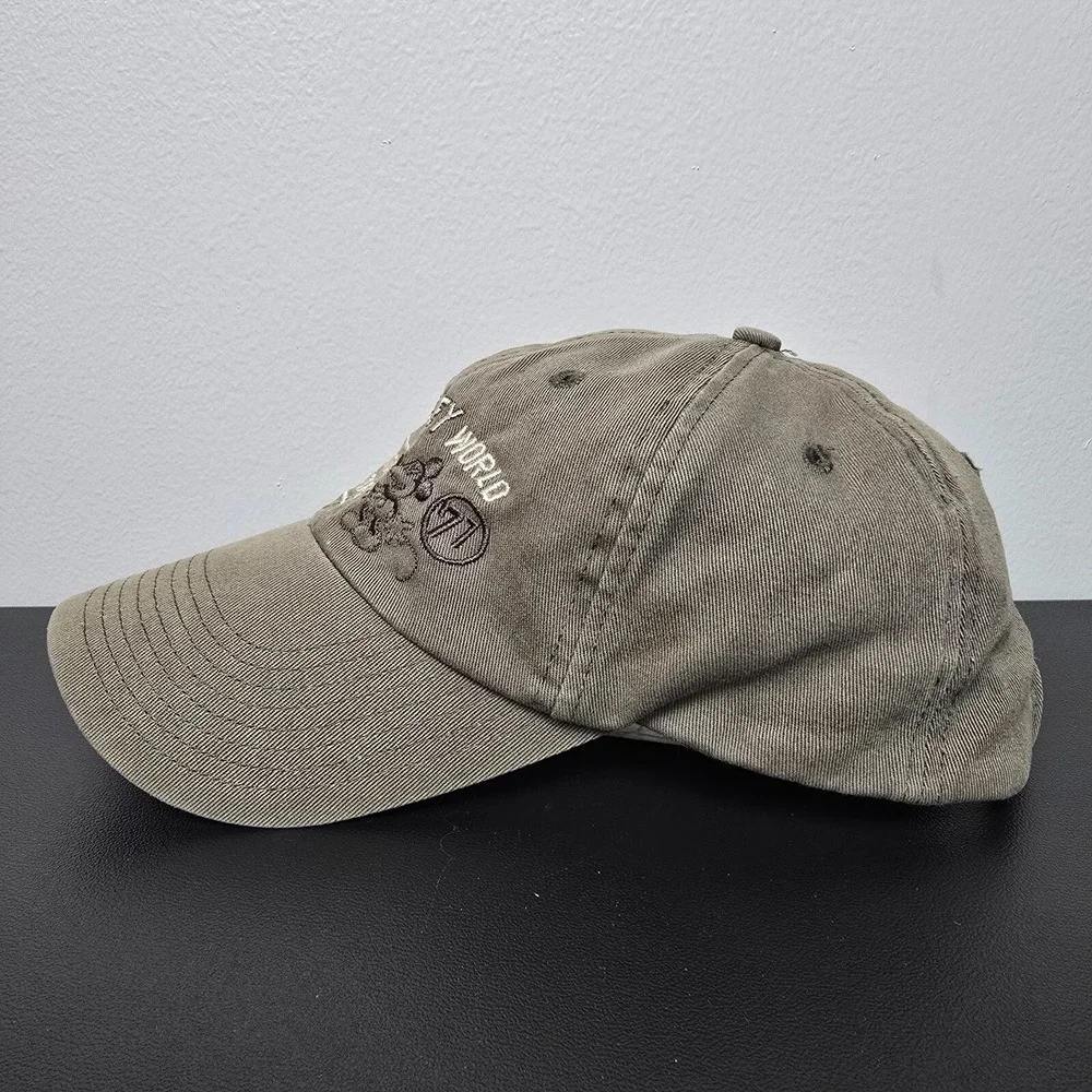 Walt Disney World Hat Cap Mens Strap Back Brown True Vintage‎ Characters Park - Picture 3 of 8